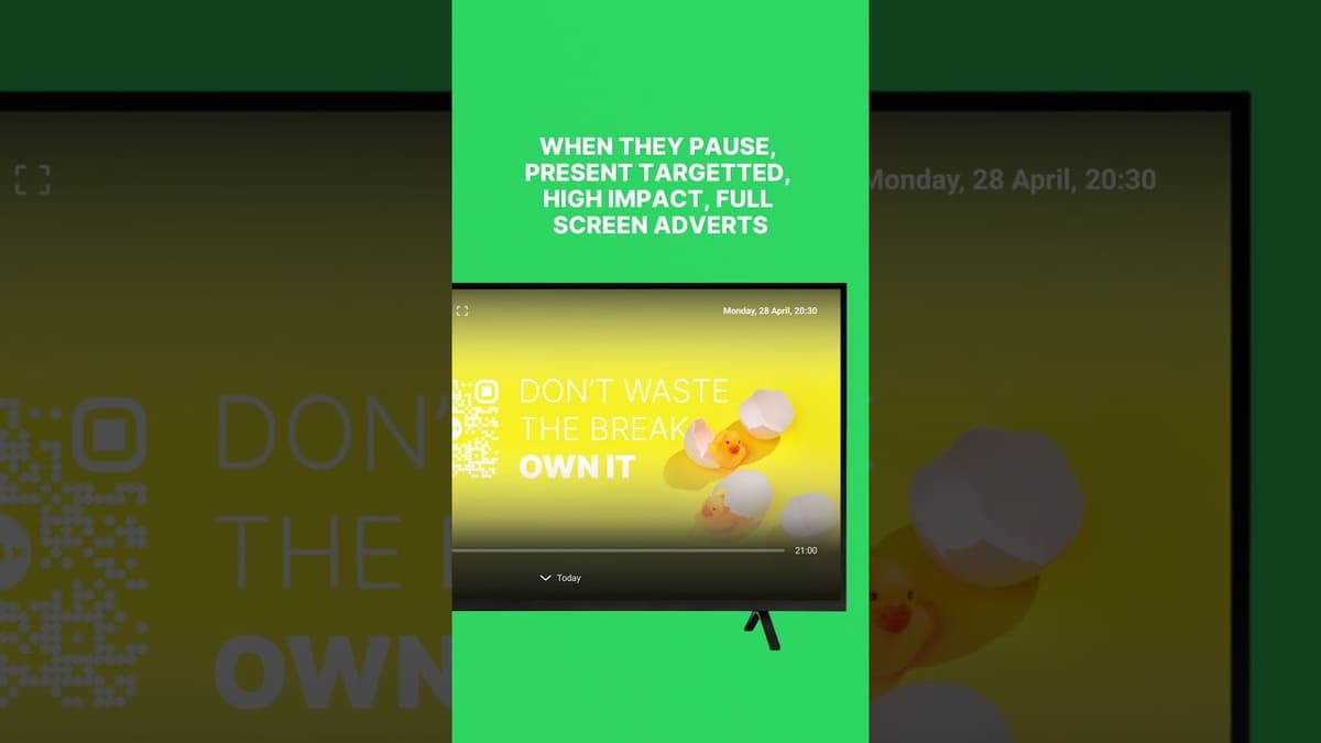 Ads Banner Overlay When Content is Paused